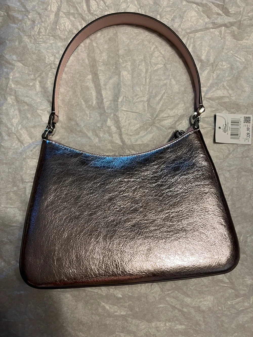 NWT kate spade shoulder bag KN247 crinkle metalic lilac moon (500) SRH Margot